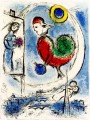 The Rooster Over Paris color lithograph contemporary Marc Chagall